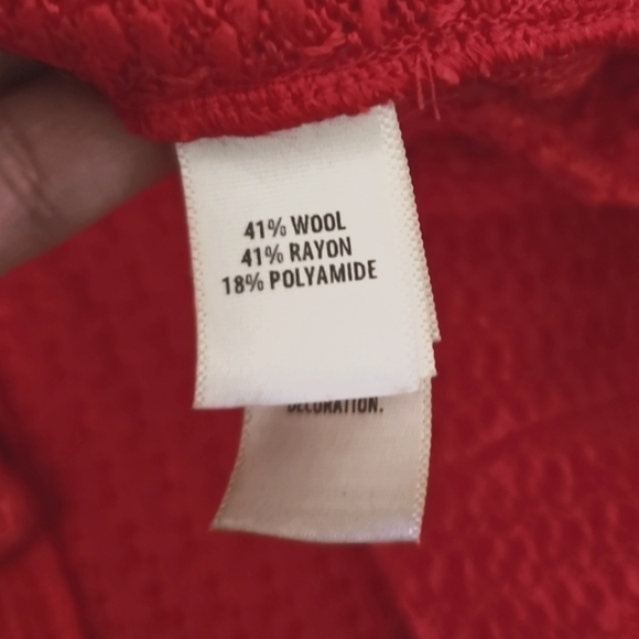 St. John Womens Red Wool Blend Boucle Designer Blazer Jacket 14 - Picture 12 of 15